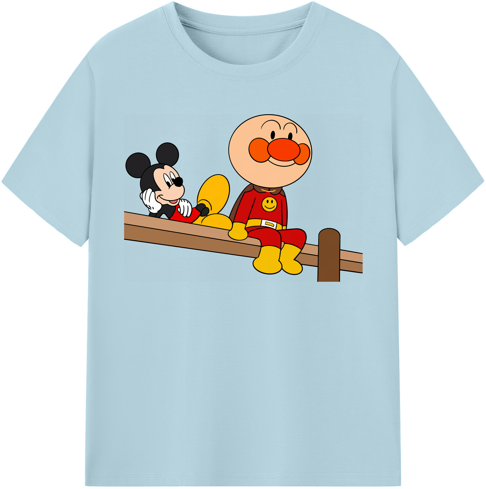 （画像用） アンパンマン Anpanman 綿100％半袖Tシャツ（フロントプリント）